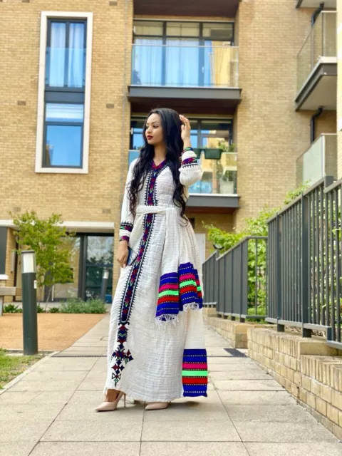 HABESHA DRESS ETHIOPIAN Dress Eritrean Cultural Handmade Fabulous Dress Kemis 250.00 PicClick UK