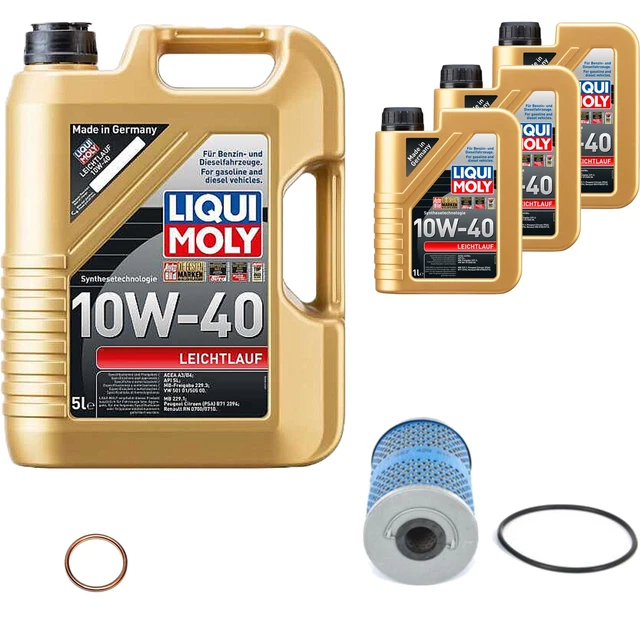 Filtro olio Bosch 8L Liqui Moly a funzionamento leggero 10W-40 per Mercedes SL 280 350