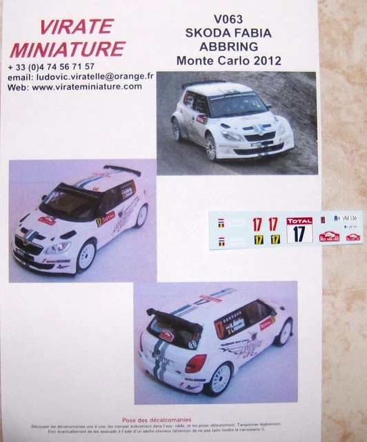 Miniature 1:43 Citroën Visa Chrono Rallye Monte-Carlo 1983 - Pilote Maurice Chomat - Réf. V035