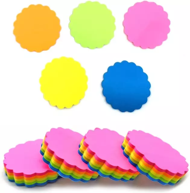 Mini Colorful Sticky Notes Lace round Shaped Sticky Notes Fun Self-Stick Memo Pa
