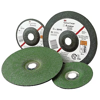 Green Corps Flexible Grinding Wheel, 4 1/2" Dia, 7/8 Arbor,  1/8" Thick, 60 Grit