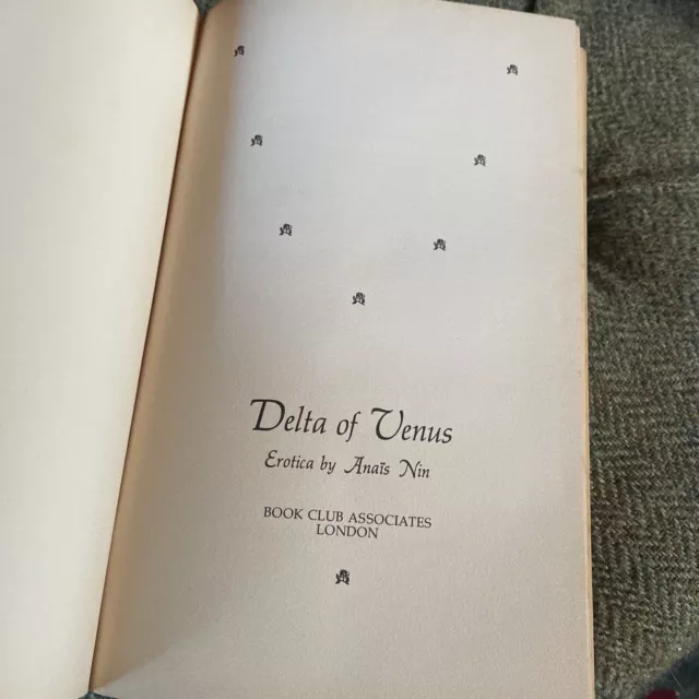 anais nin delta of venus hardback book, dust jacket has tear/foxing 2