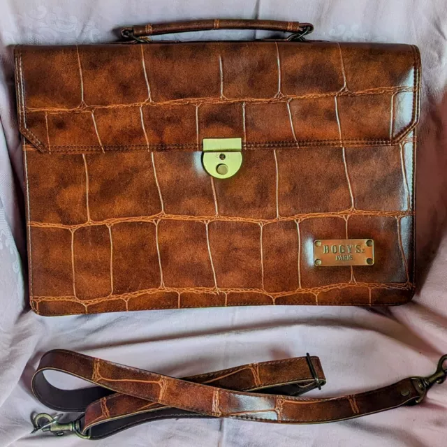 BOGYS Paris Aktentasche mit Schlüssel Vintage BOGY'S Aktenkoffer Retro Taschen