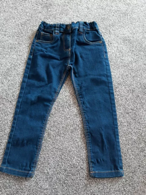 Girls Blue Denim Jeans Age 3-4 Years Primark Ex Con