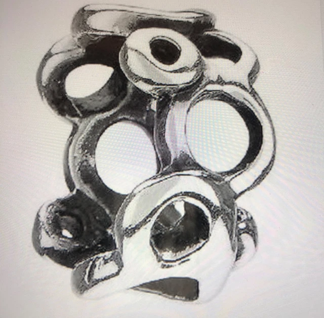 New Chamilia Bead Charm - Sterling Silver Circles Spacer PA-53 Retired .925
