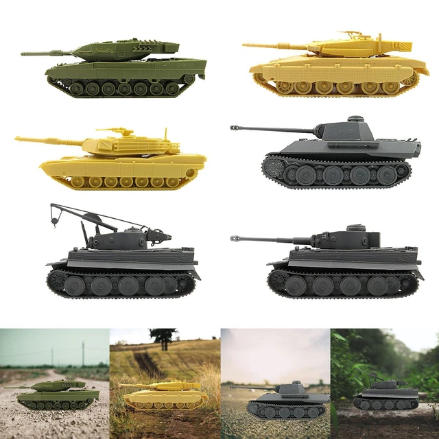 Amagogo 1:72 Raupenfahrzeug Modellbausatz – DIY Miniatur Zum Zusammenbauen, Ca. 15 Cm, Gelb/grün