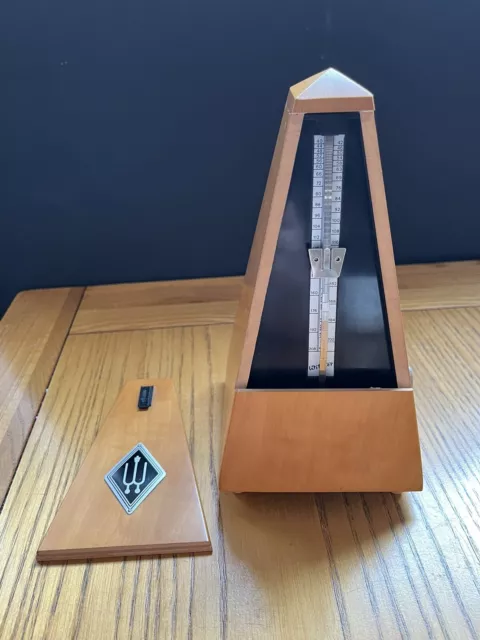Wittner Wind Up Pyramid Metronome - Wooden Case -Made In Germany-Working