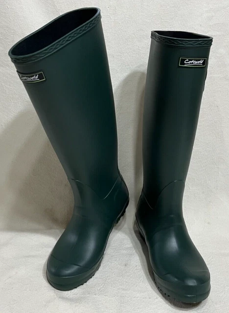 Cotswold Sandringham Buckle-Up Wellington Boots – Waterproof Green Rain Boots, Calf-High - View #5