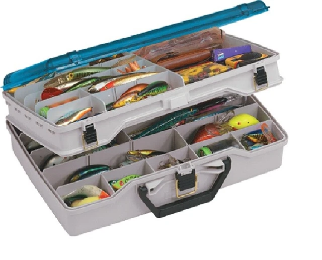 PLANO TWO-TIER SACOCHE Köderkoffer Boîte à Pêche D'Ange Gerätekasten Accessoire EUR 48,75