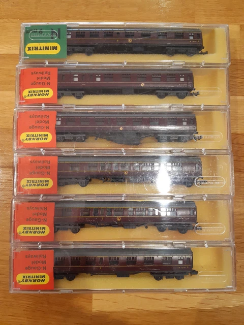 5X HORNBY MINITRIX N305 BR Mk1 COMPOSITE COACH + BRAKE COACH - N GAUGE