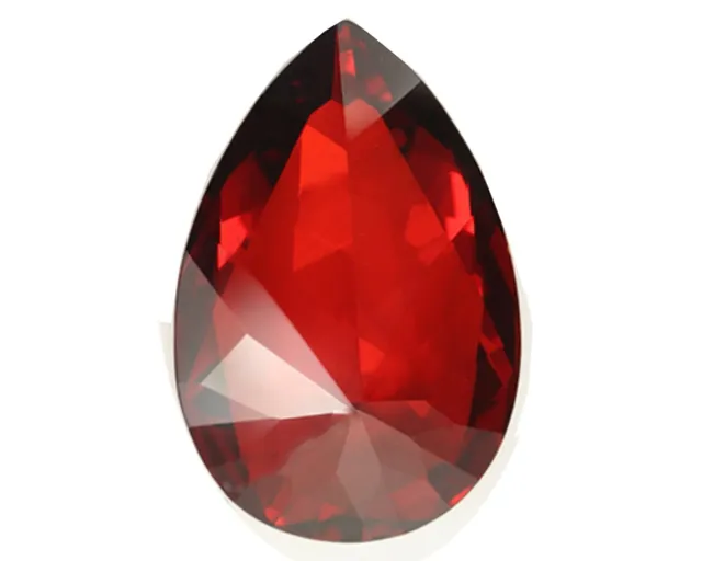 Loose 8mm x 5mm Pear Cut Natural Almandine Garnet Deep Red Gemstone 0.90ct