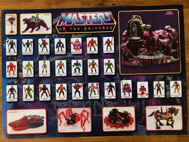 HE-MAN MASTERS OF the Universe Figure Villains Checklist Poster ...