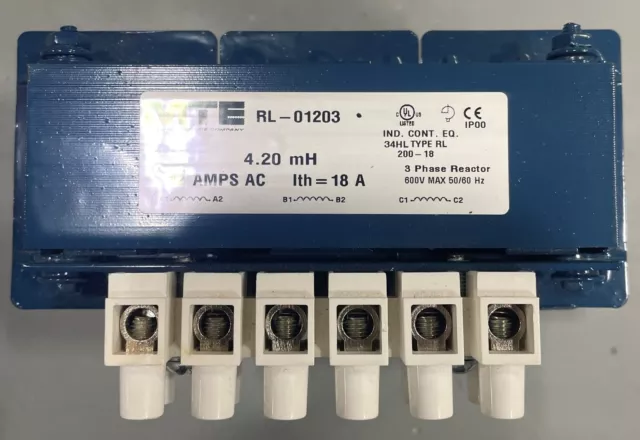 MTE RL-01203 3 Phase Reactor 600V 12 Amps Free Shipping