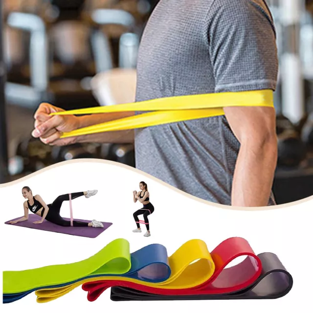 Resistance Bands Exercise Sports Loop Fitness Home Gym Workout Yoga Latex CB 2