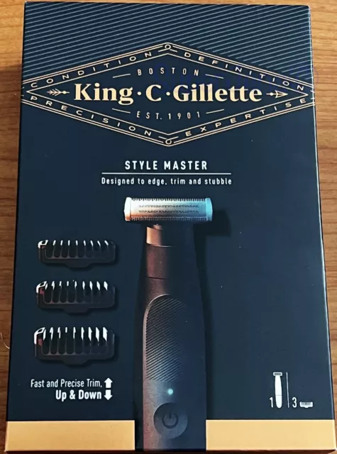 Gillette King C Style Master regolabarba e rasoio elettrico con lama 4D + 3 pet.