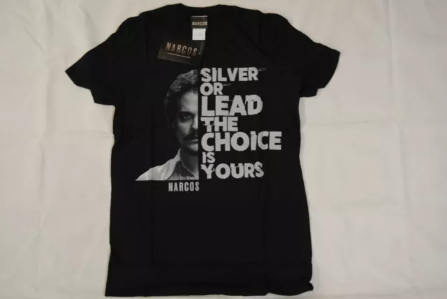 Maglietta Narcos Silver Or Lead The Choice Is Yours Pablo Escobar Nuova Ufficiale