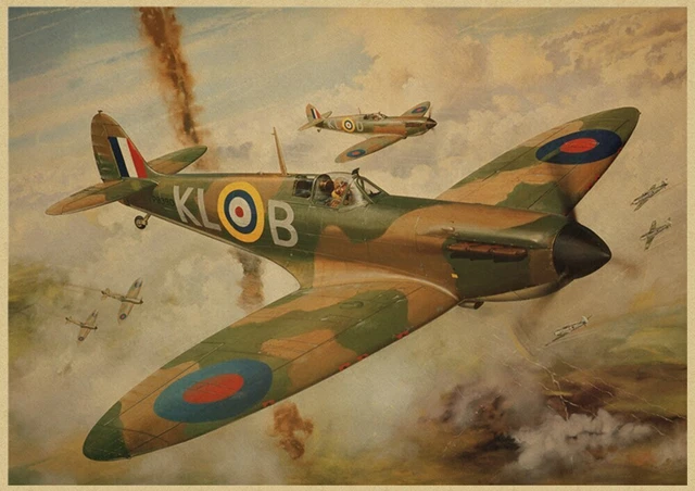 Plaque Métal Avion De Chasse – 30 X 20 Cm – Déco Murale Neuve