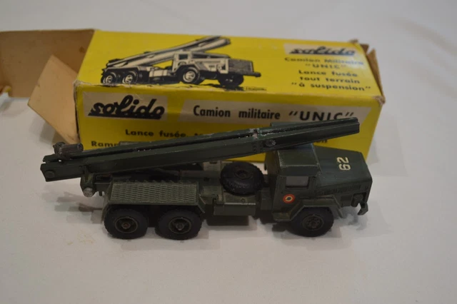 Camion Militaire Solido 1/43 – UNIC Sahara Lance-missile – Boîte Fonctionnelle – Occasion