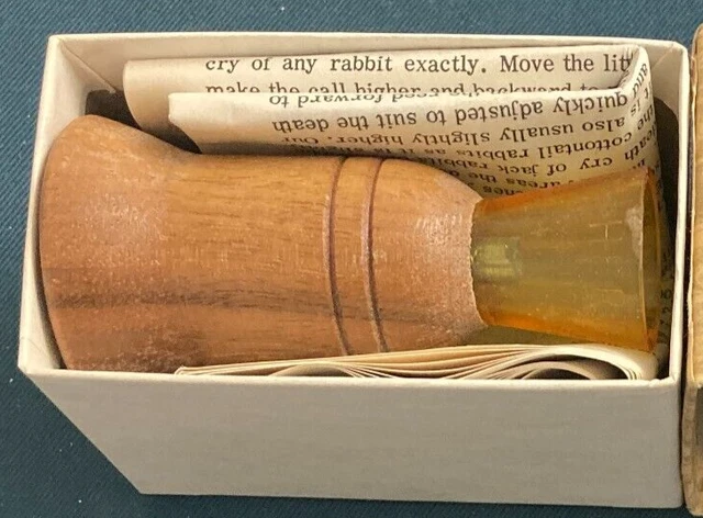 Vintage Herter's Wooden Predator Call - Original Box and Manual