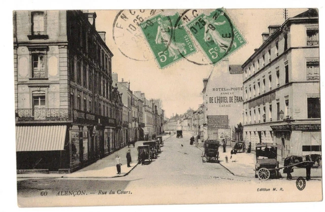 ** TOP CPA , Alençon, La Rue du Cours, Automobiles