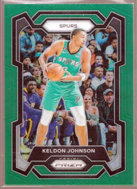 2023-24 Panini Prizm Prizms Green #82 Keldon Johnson