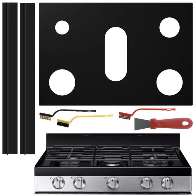 Stove Cover Gas Stove Burner Covers w/ Gap Strips Heat Resistant Stovetop Liner☫