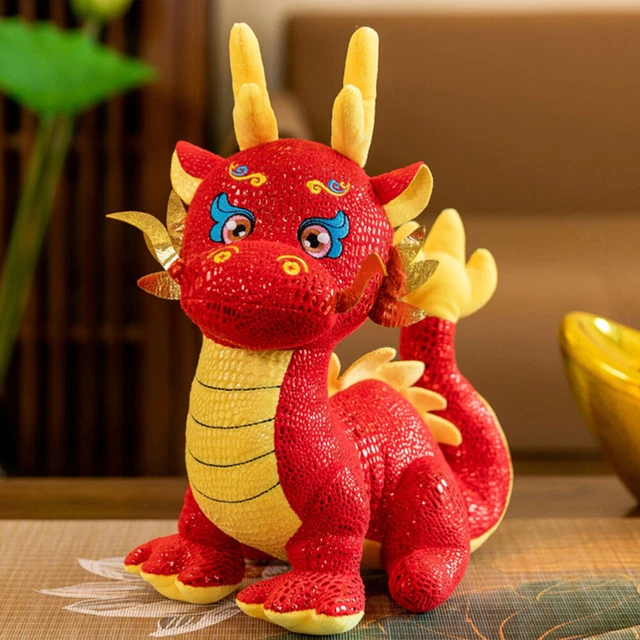 2 Pcs Dragon Mascot Plush Toy Dragon Plush Toy 2024 Dragon Doll Toy Gift Child 2