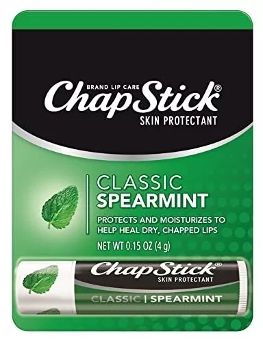 ChapStick Classic Spearmint Lip Balm Tube Spearmint ChapStick for Lip Care - ...