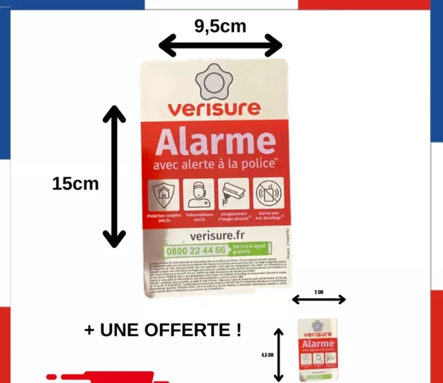 Autocollant 15 X 9,5cm Authentique 2024 alarme VERISURE NEUF