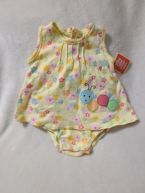 Just One Year Carters 6M Baby Girl's Dress, Sleeveless, Bloomer Attached Floral