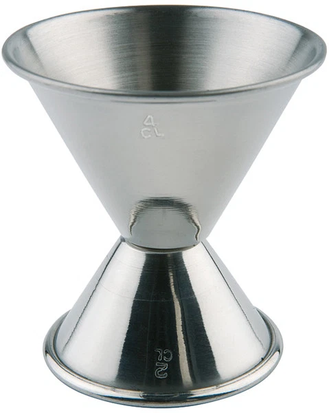 Barmaß Bar Jigger Cocktailmaß Meßbecher 2 / 4 cl Edelstahl Ø 6 x 6 cm