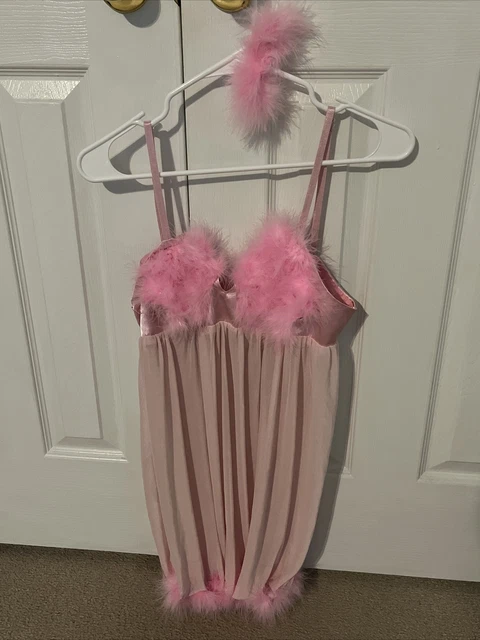 Sexy Austin Powers Fembot Costume Cosplay Pink / Feathers