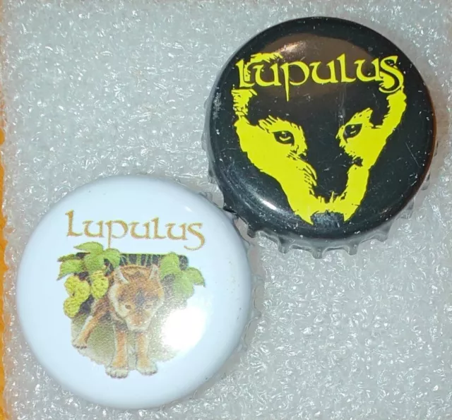 TAPPI (2) A CORONA BIRRA LUPULUS crown bottle caps kronkorken chapas.