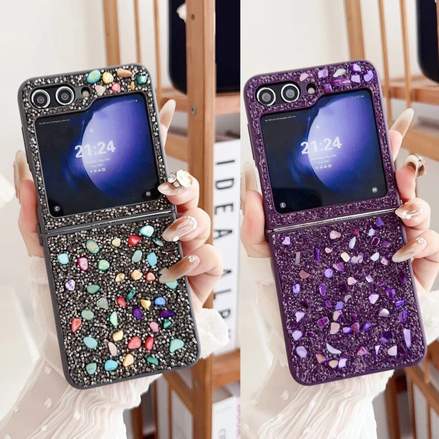 Coque Portefeuille Urcover Strass Bling – Paillettes Et Diamants, Compatible Plusieurs Smartphones