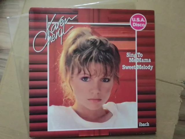 Karen Cheryl Tres Rare Vinyle Rouge Lp 33 Tours Reedition 1985 "Made In Usa" Tre