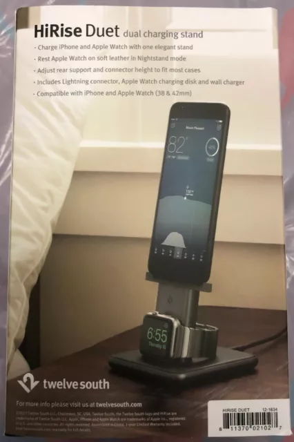 Twelve South HiRise Duet - Dual Charging Stand for iPhone and Apple Watch