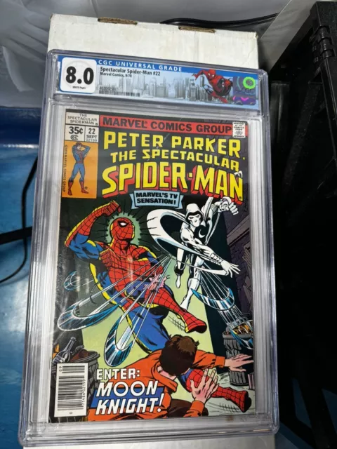 Spectacular Spider-Man #22 - Rare CGC 8.0 - Key Issue 1978 Custom Label. Marvel