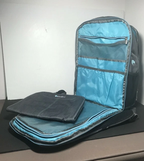 Bluekiwi HAKA Universal Gray/Blue Trim Backpack Diaper Bag Limited Edition NWOT