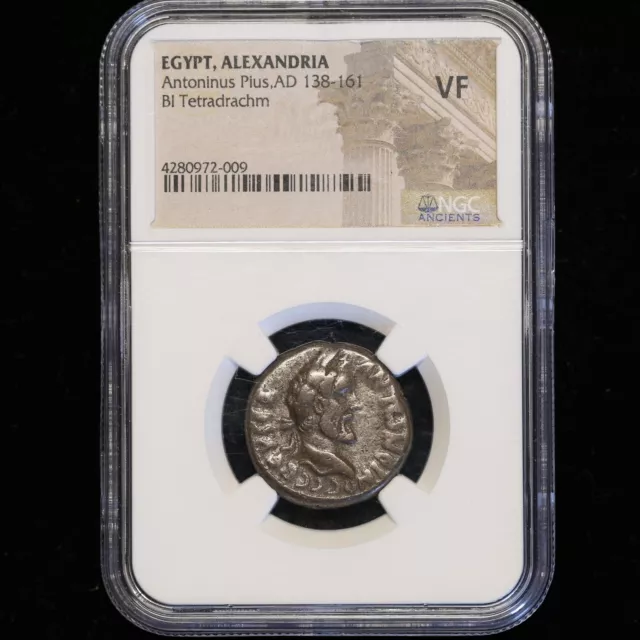 Ngc Certified Vf Ancient Bi Tetradrachm Alexandria Egypt
