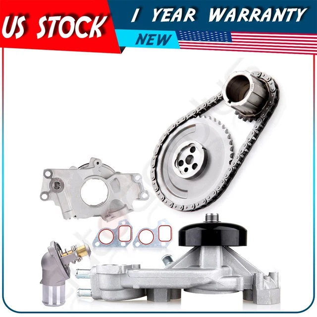 Timing Chain kit Water Pump Oil Pump Thermostat For Chevrolet Silverado 1500 HD