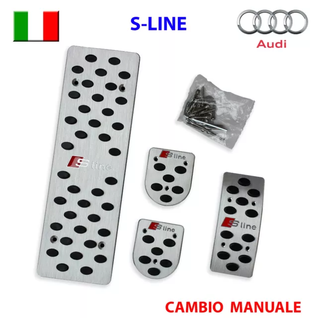 Pedaliera sportiva AUDI A4 A5 A6 A7 Q5 S4 S5 S6  S-LINE pedali auto alluminio MT