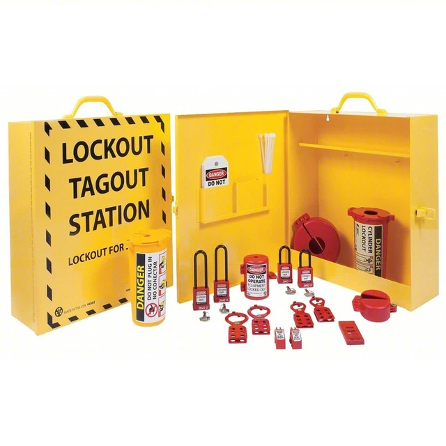 ZING 6062 Lockout Station, Electrical, 18 In H, 37 Components Included