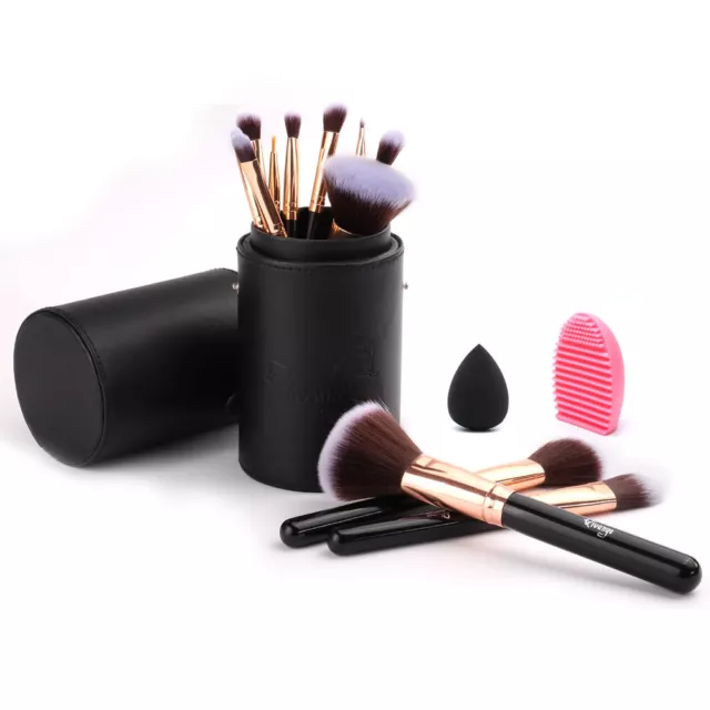 12PC Pro Kabuki Make up Brush Set Buffer Powder Contour Eyeshadow Makeup Brushes