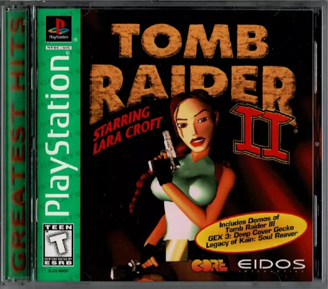 TOMB RAIDER II Starring Lara Croft PlayStation 1 CIB Manual Cd Rom NO ...
