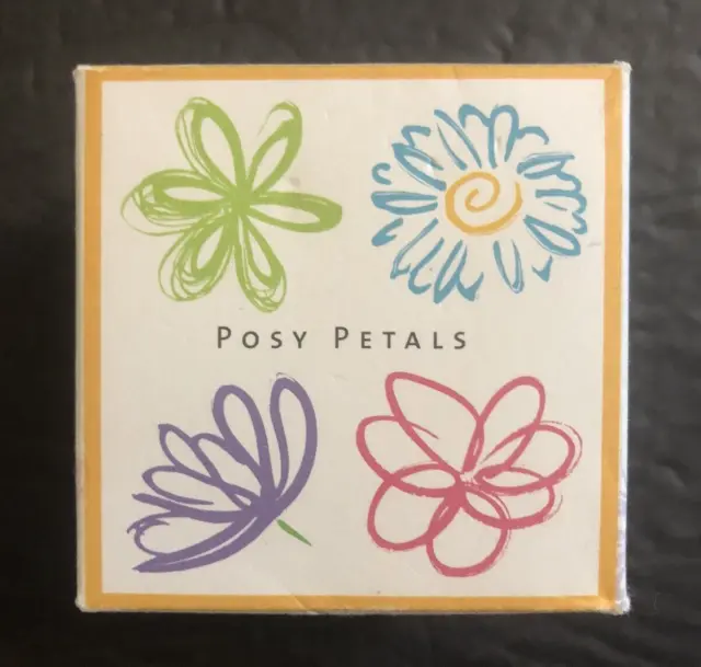 Hero Arts Rubber Stamps Quatros Posy Petals Flowers Floral Set 4 Miniature Mini