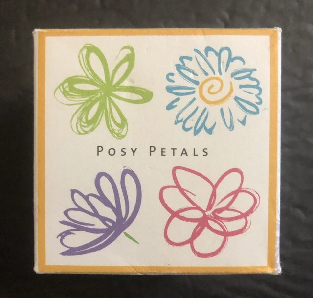 Hero Arts Rubber Stamps Quatros Posy Petals Flowers Floral Set 4 Miniature Mini
