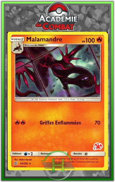 Malamandre - SL00:Académie de Combat - 34/236 - Carte Pokémon Française Neuve