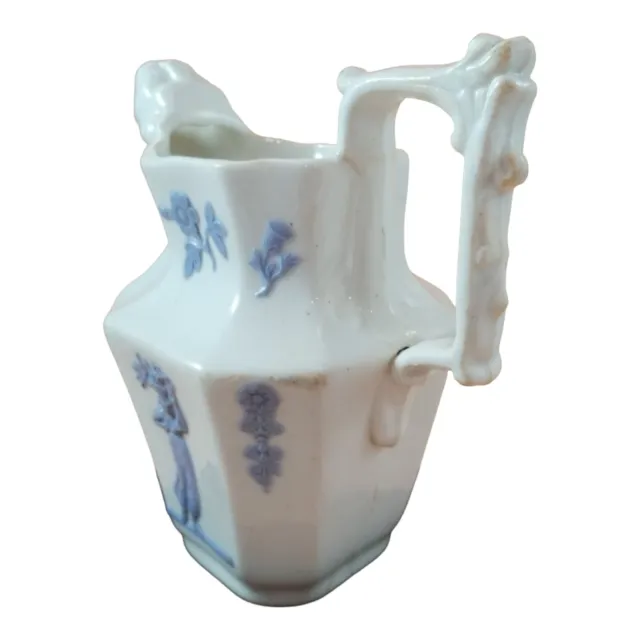 Ancien Porcelaine Cruche, Peut-être Alcock, Circa 1825 2