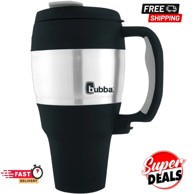 Travel Mug Stainless Steel 34 Oz Insulated Thermal Coffee Cup Handle Black USA