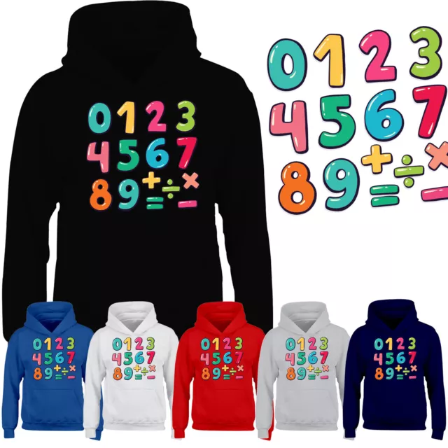 Numbers Day Boys Hoodie Math Counting World Book Day Funny Gift Girls Kids